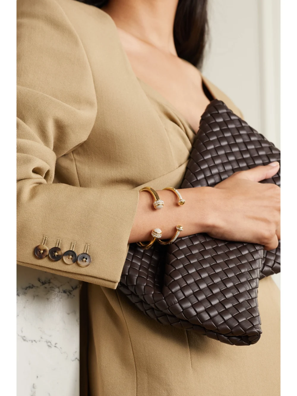 Piaget Possession 18-karat Gold Diamond Cuff, styled view