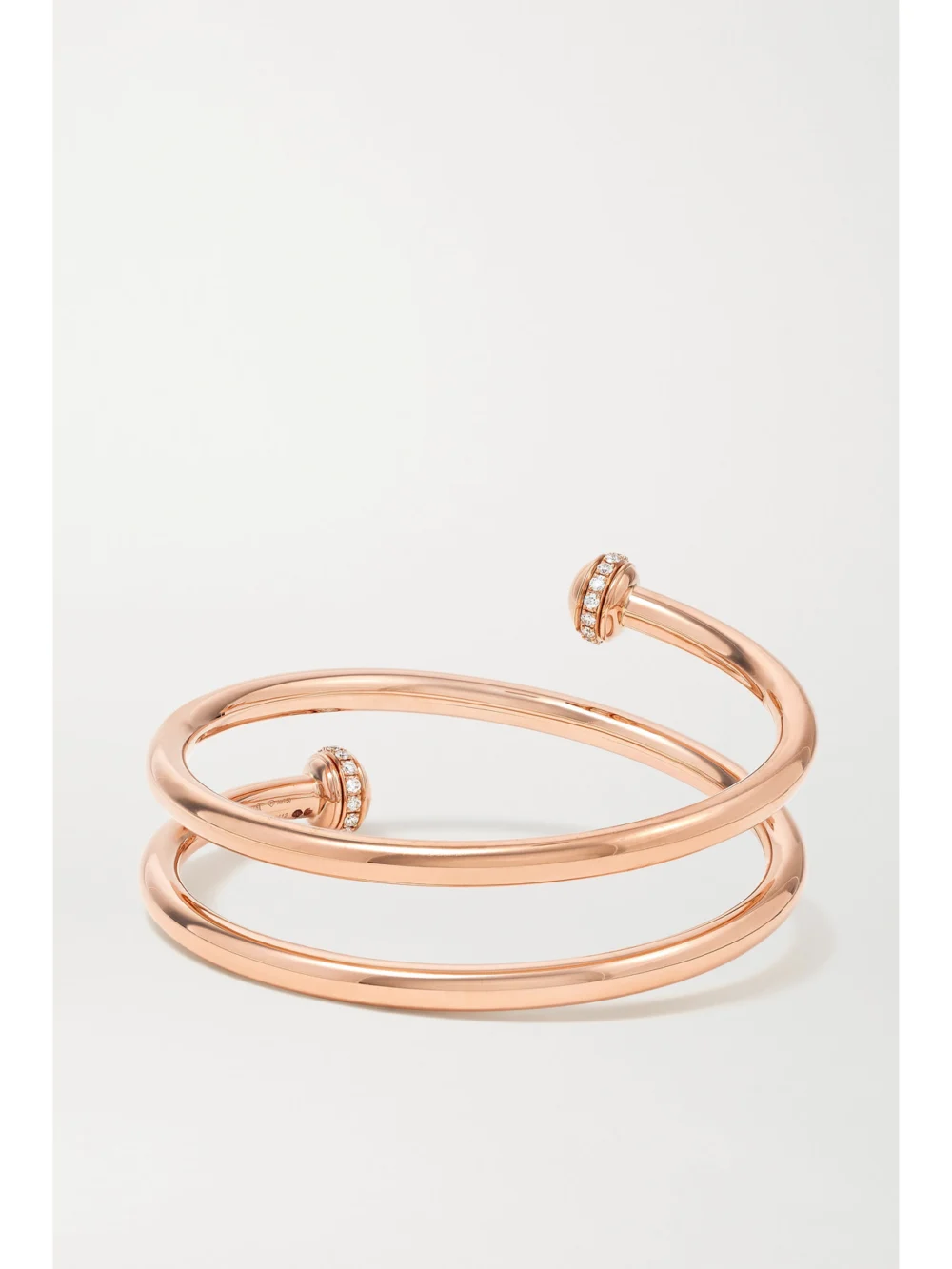 Back view of the Piaget Possession 18-karat Rose Gold Diamond Bangle