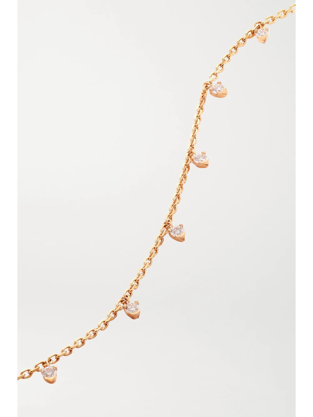 Close-up detail of the Piaget Sunlight 18-karat Rose Gold Diamond Bracelet