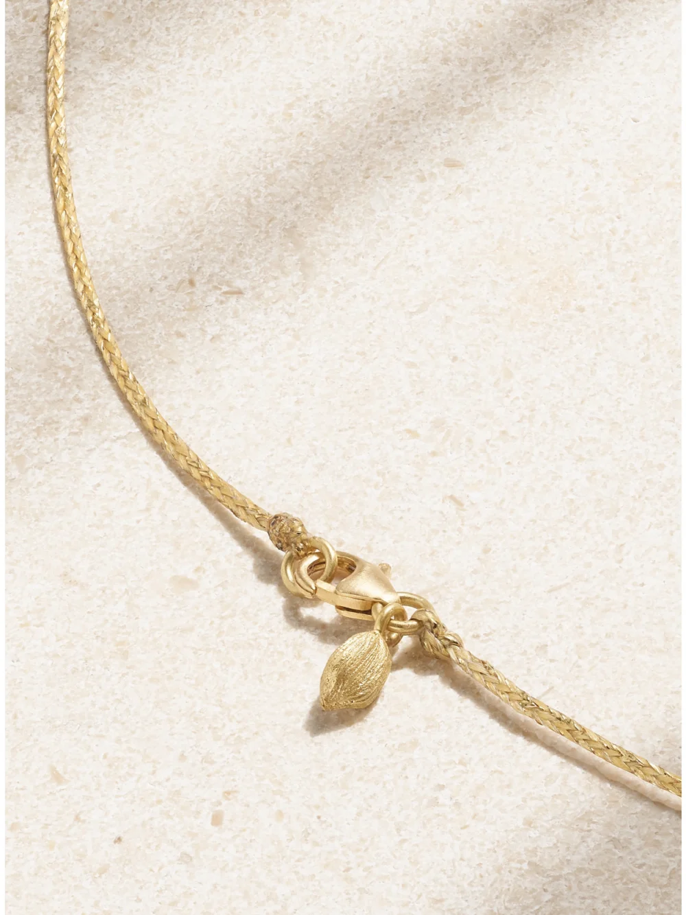 Back view of the Pippa Small 18-karat Gold, Cord and Sapphire Necklace