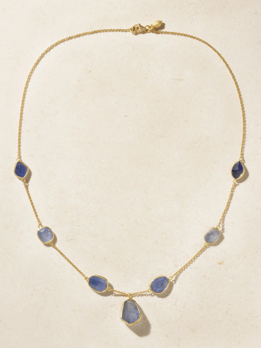 Pippa Small 18-karat Gold Sapphire Necklace in blue