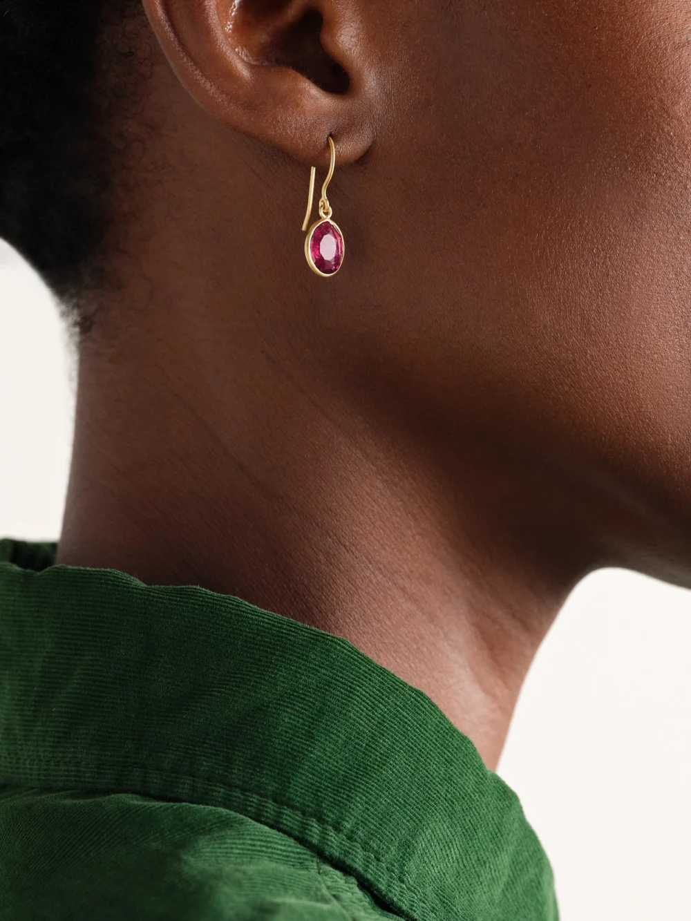 Pippa Small 18-karat Gold Tourmaline Earrings, styled view