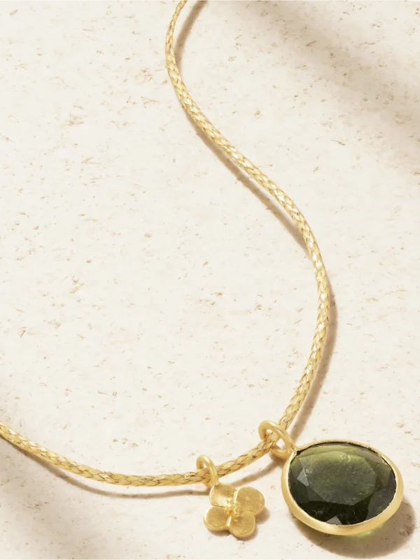 Pippa Small 18-karat Gold Tourmaline Necklace
