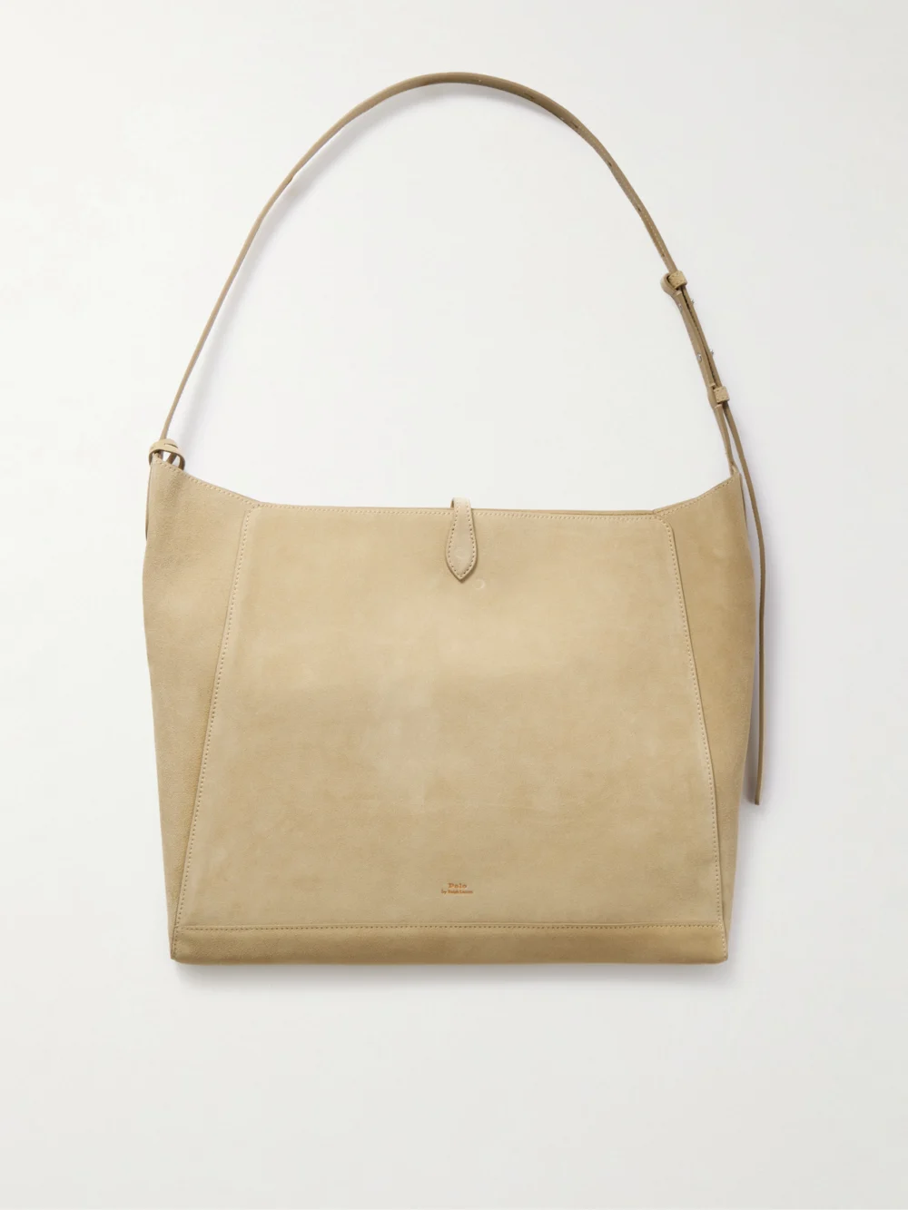 Back view of the Polo Ralph Lauren Debossed Suede Shoulder Bag