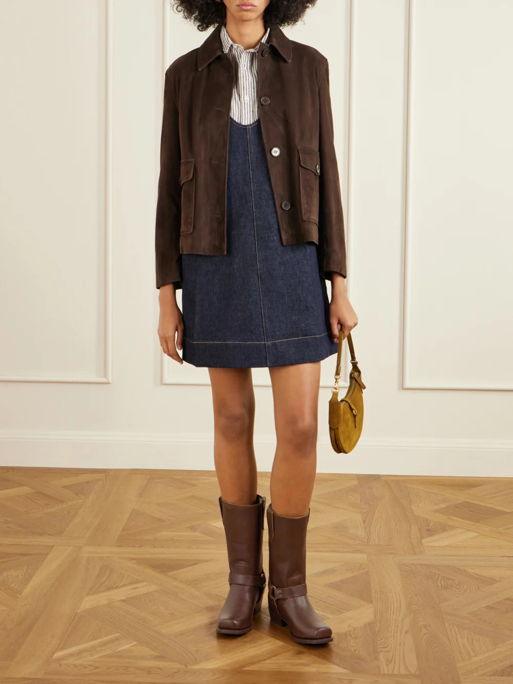 Polo Ralph Lauren Leather Knee Boots, styled view