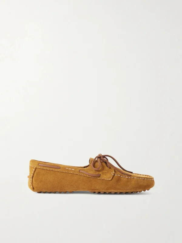 Polo Ralph Lauren Leather-trimmed Suede Loafers