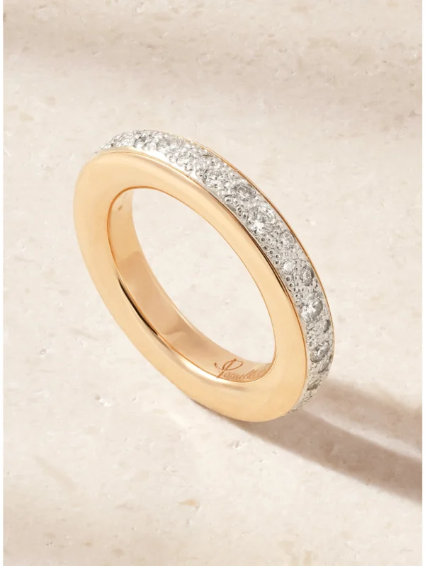 Pomellato Iconica 18-karat Rose and Rhodium-plated White Gold Diamond Ring