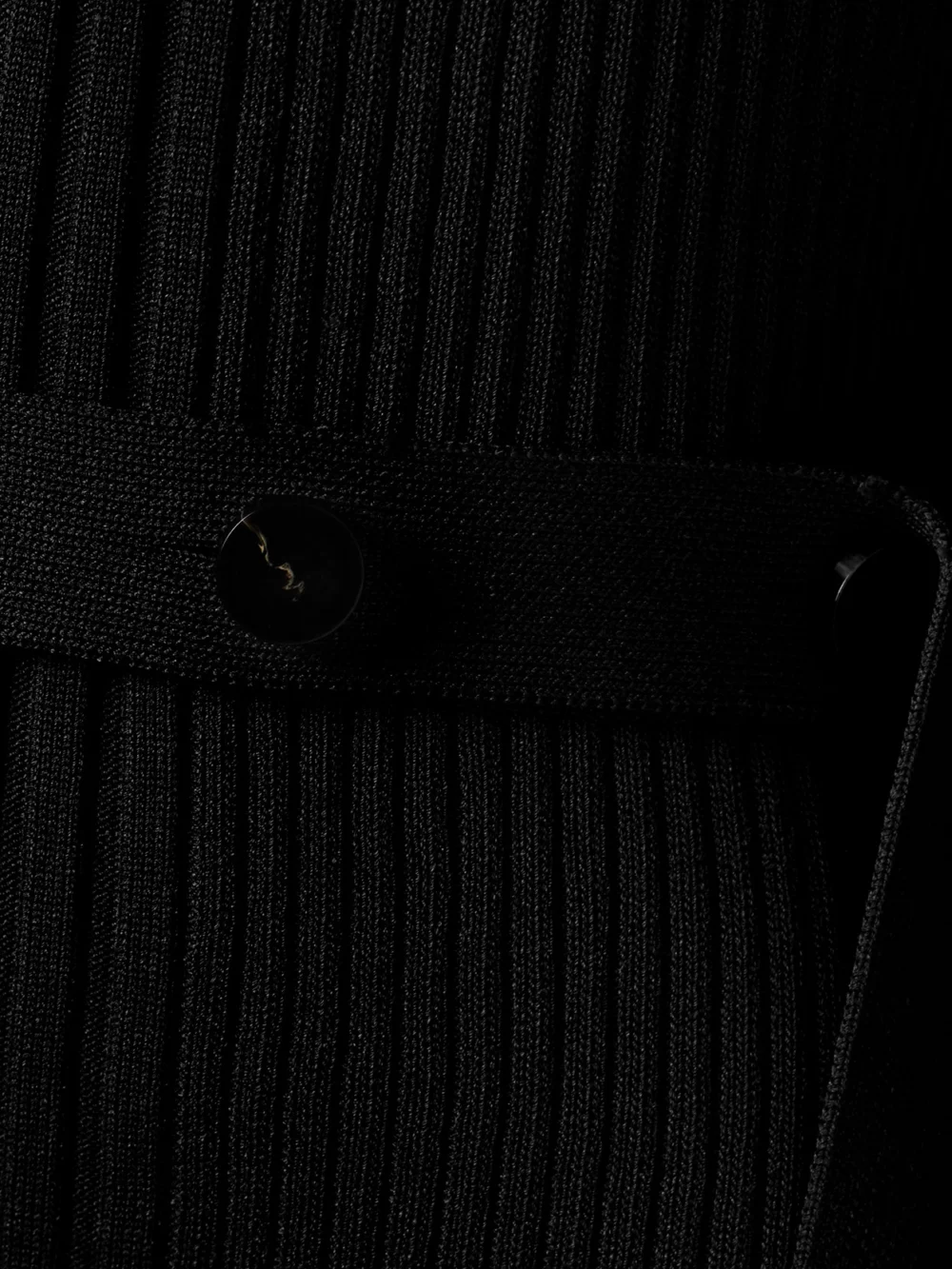 Close-up detail of the Proenza Schouler Lauryn Belted Ribbed-knit Dress