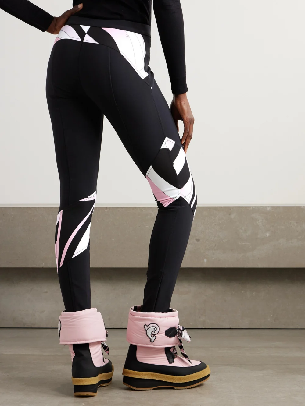 Back view of the Pucci Paneled Printed Stretch-shell Ski Pants