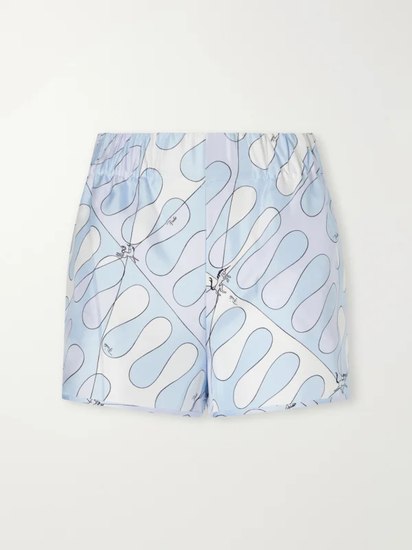 Pucci Printed Silk-twill Shorts