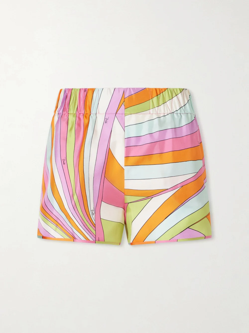 Pucci Printed Silk-twill Shorts in pink