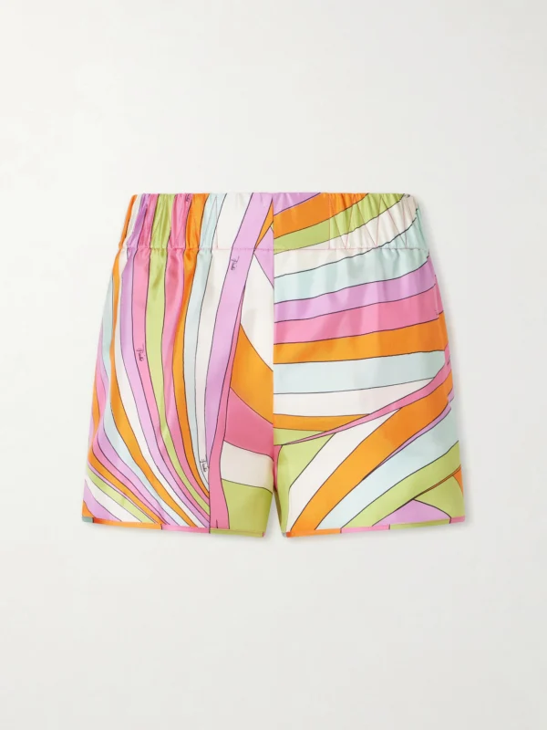 Pucci Printed Silk-twill Shorts