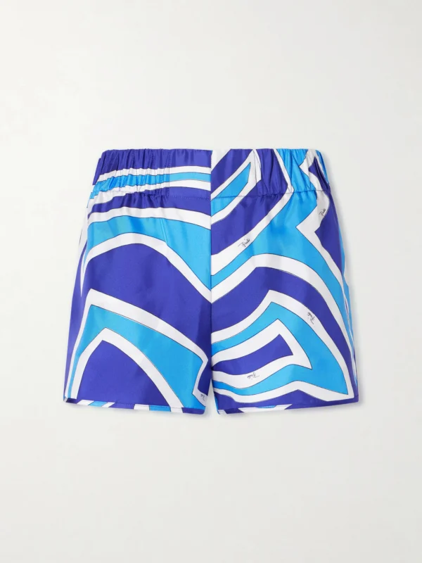 Pucci Printed Silk-twill Shorts