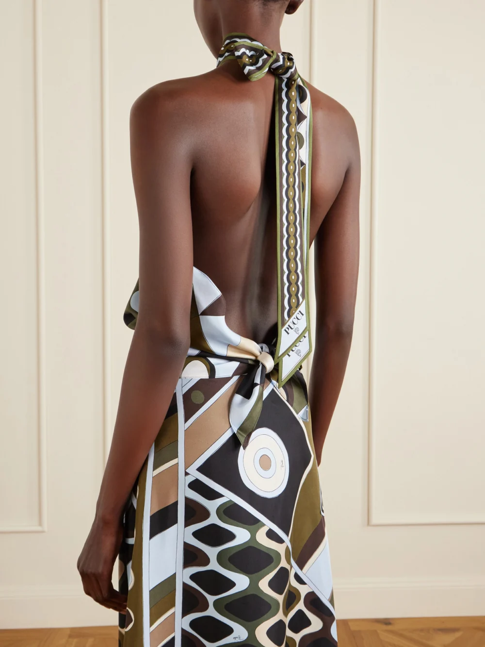 Back view of the Pucci Printed Silk-twill Top
