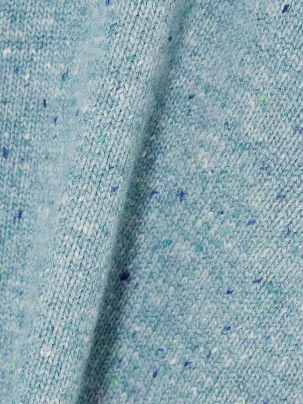 Close-up detail of the Purdey Dorton Donegal Wool and Cashmere-blend Sweater