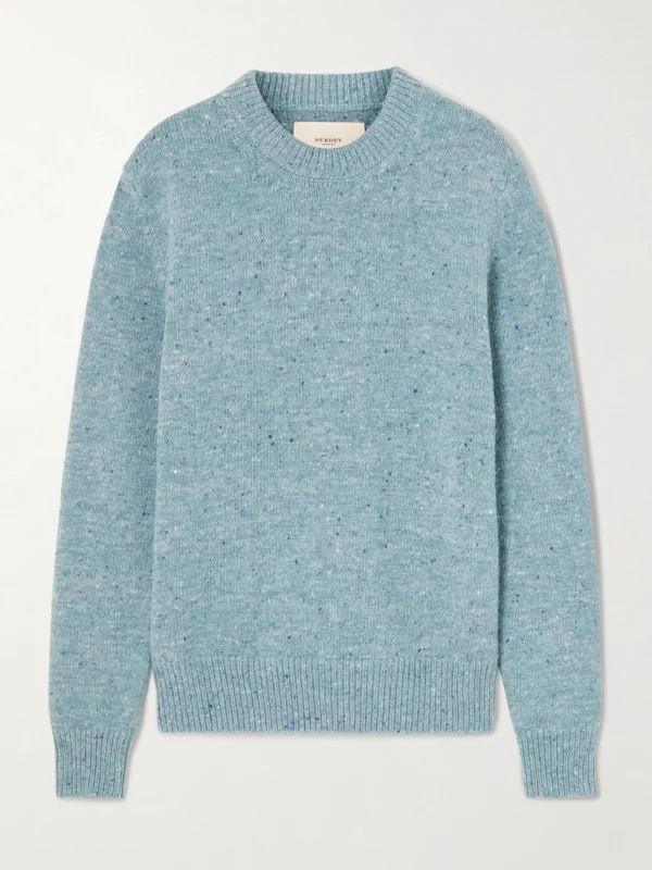 Purdey Dorton Donegal Wool and Cashmere-blend Sweater