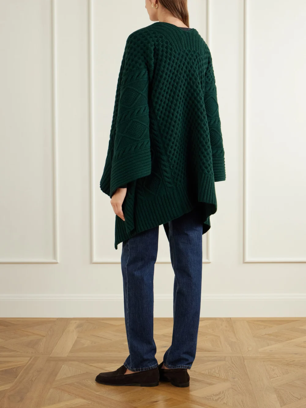 Back view of the Purdey Lammer Muir Wool and Cashmere-blend Cape