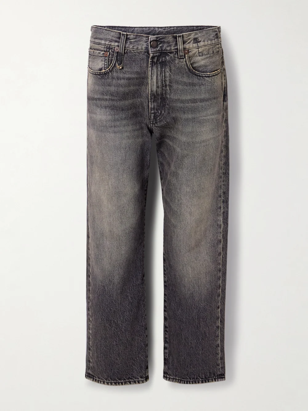 R13 Boyfriend Low-rise Wide-leg Jeans in dark denim