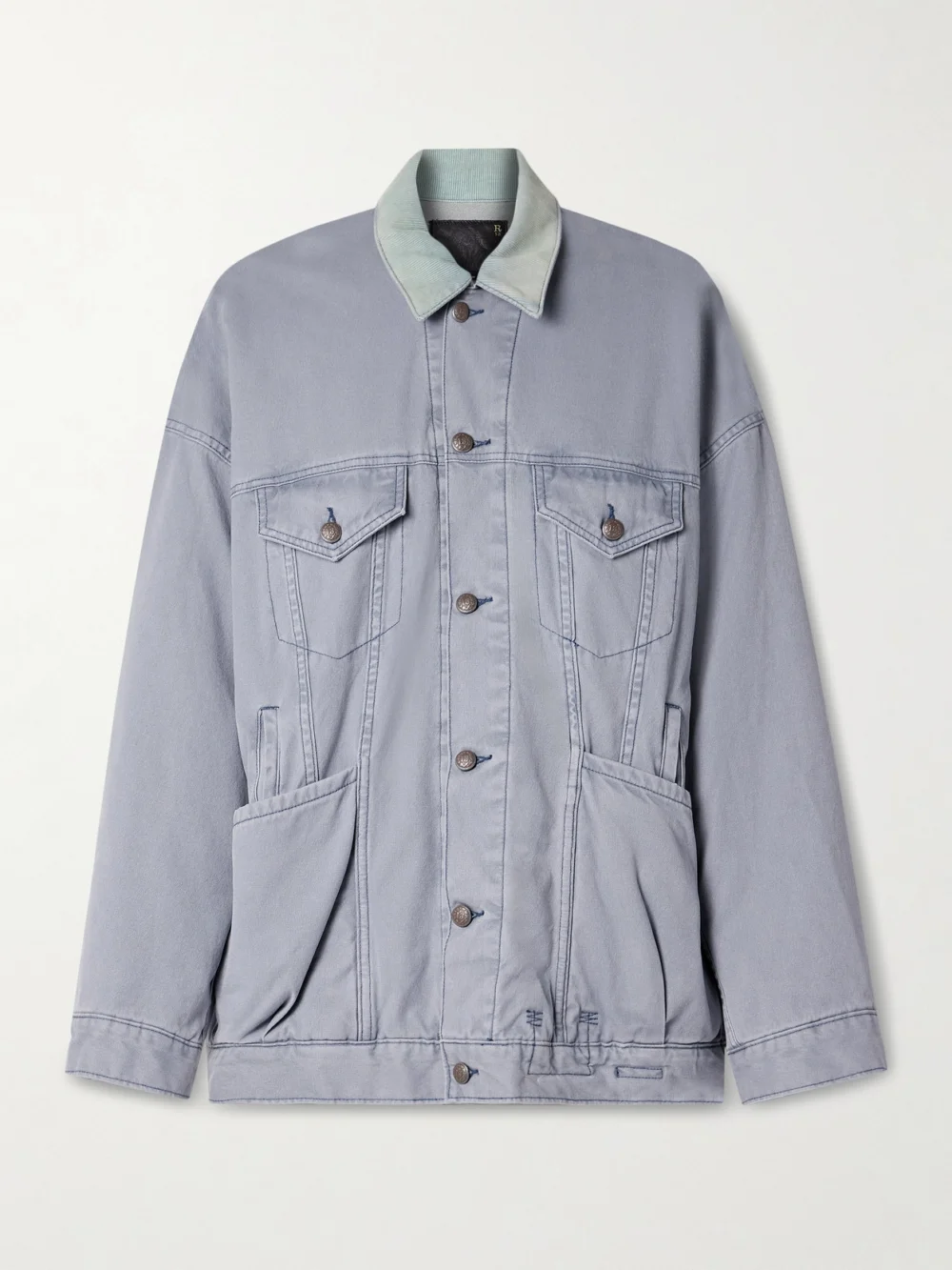 R13 Lacey Denim Jacket in light denim