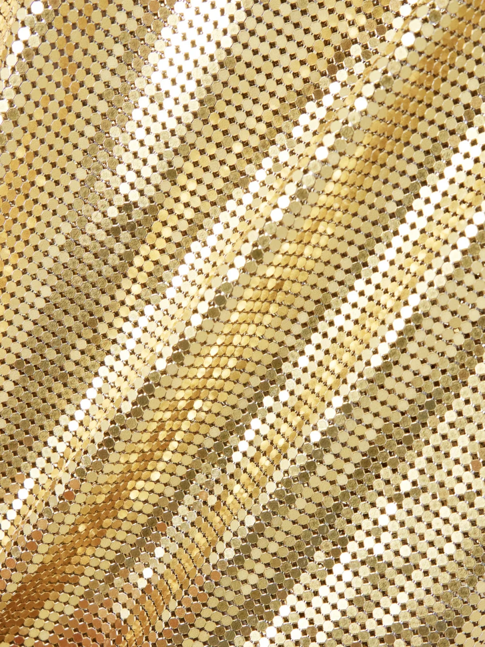 Close-up detail of the Rabanne Chainmail Mini Dress