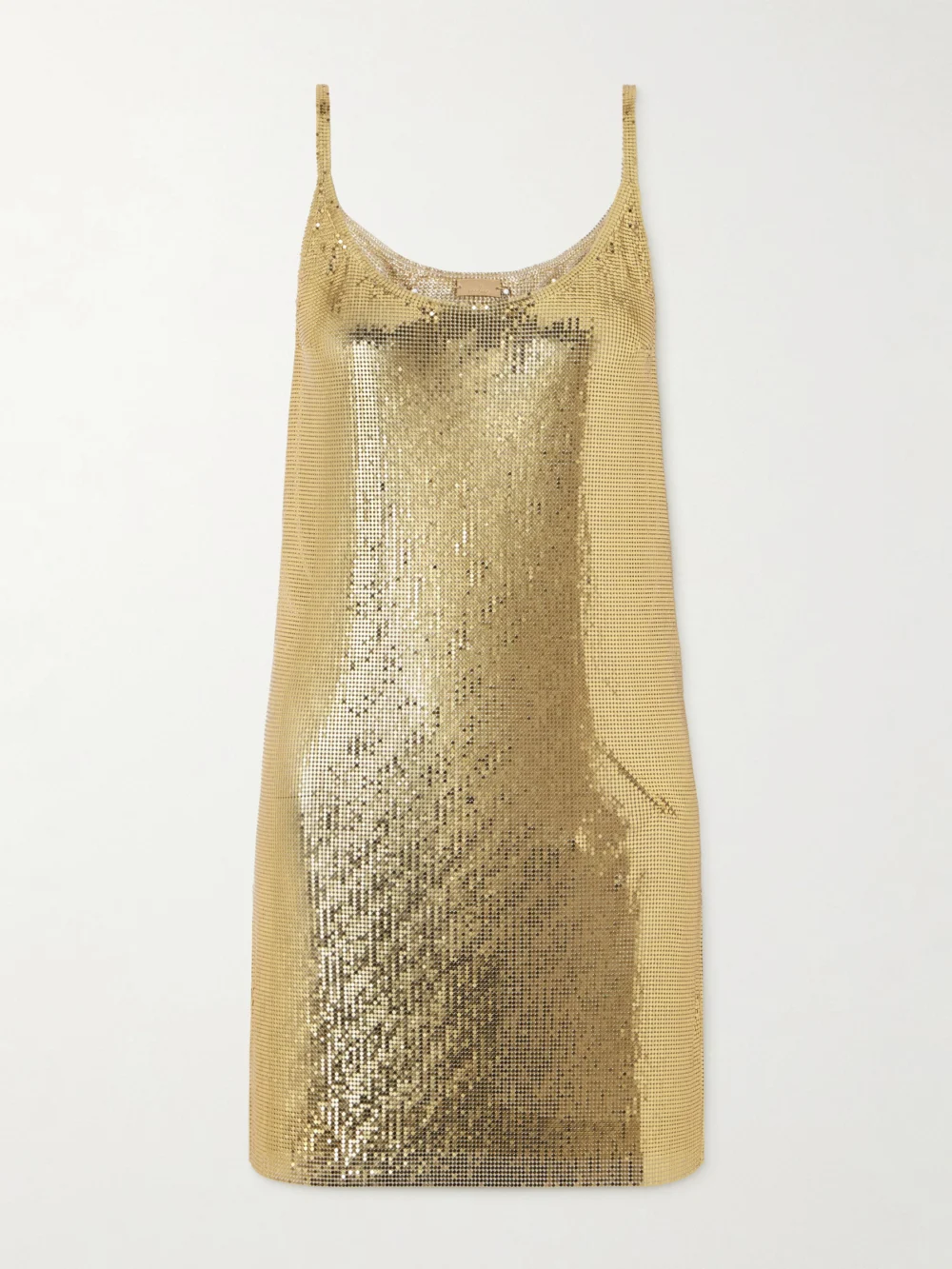 Rabanne Chainmail Mini Dress in gold
