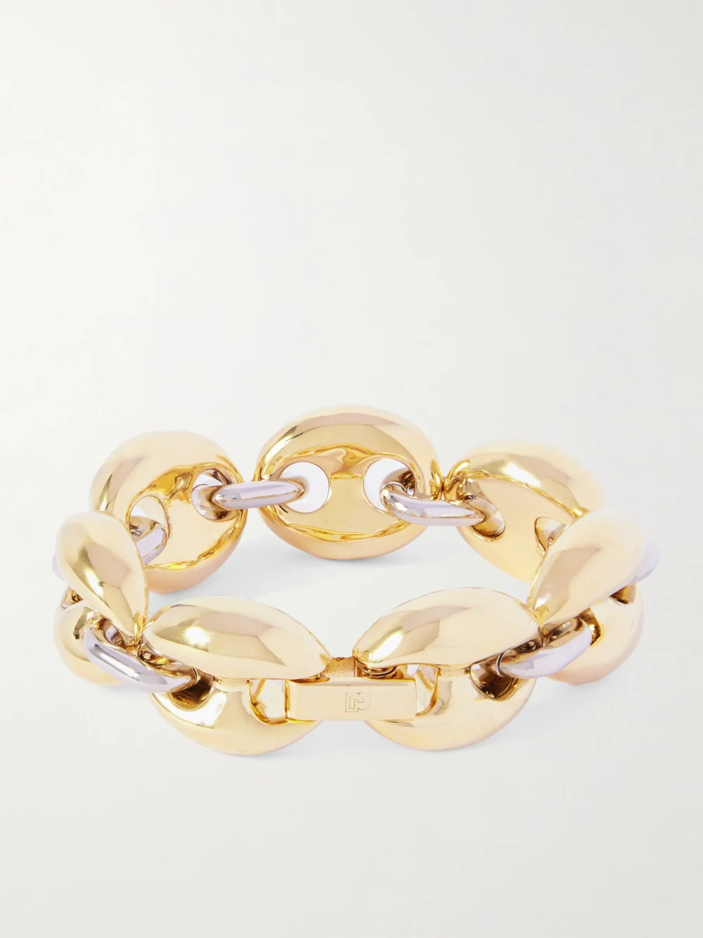 Back view of the Rabanne Gold- and Silver-tone Bracelet