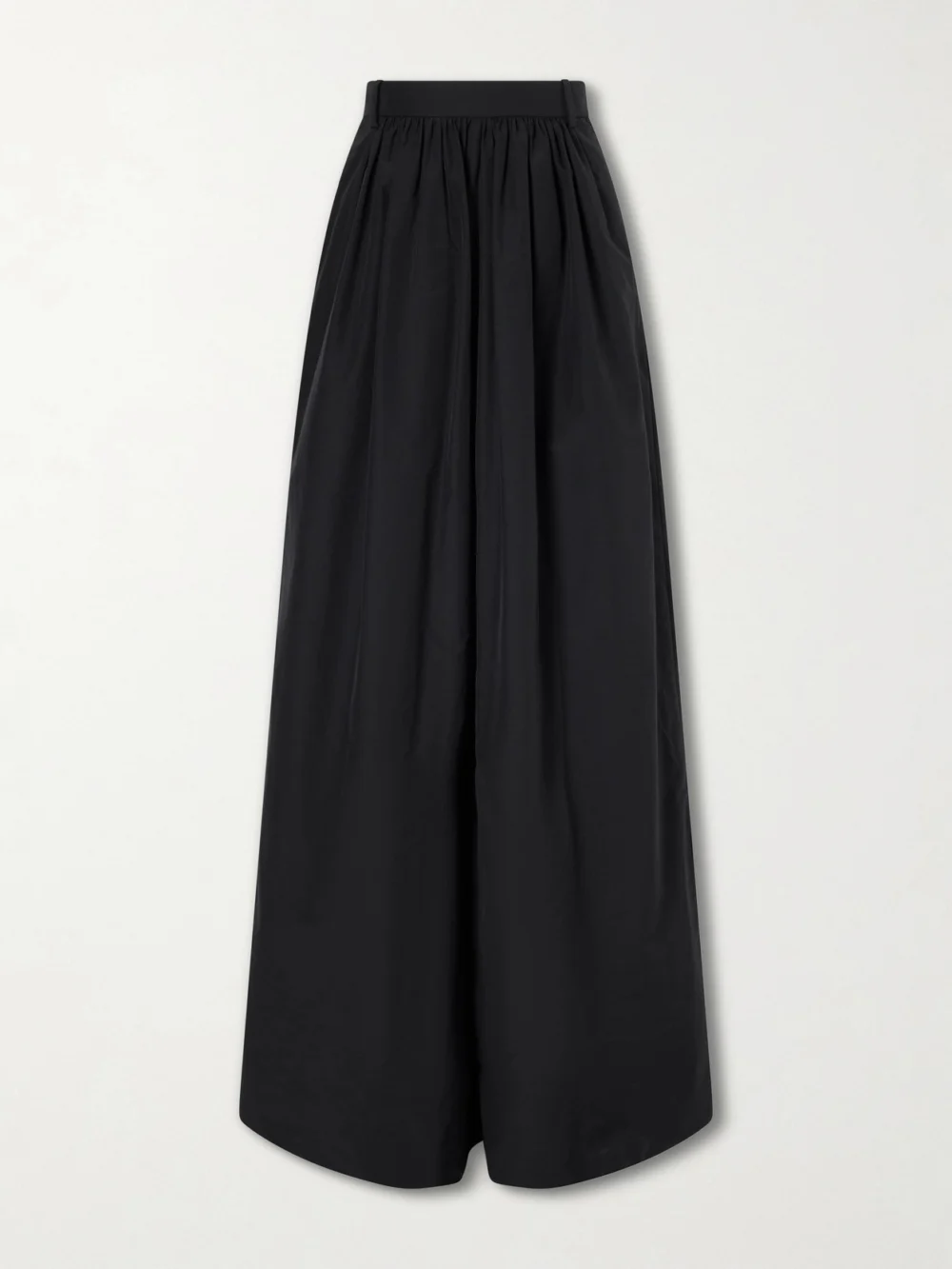 Ralph Lauren Collection Vannesa Pleated Cotton-blend Poplin Wide-leg Pants in black