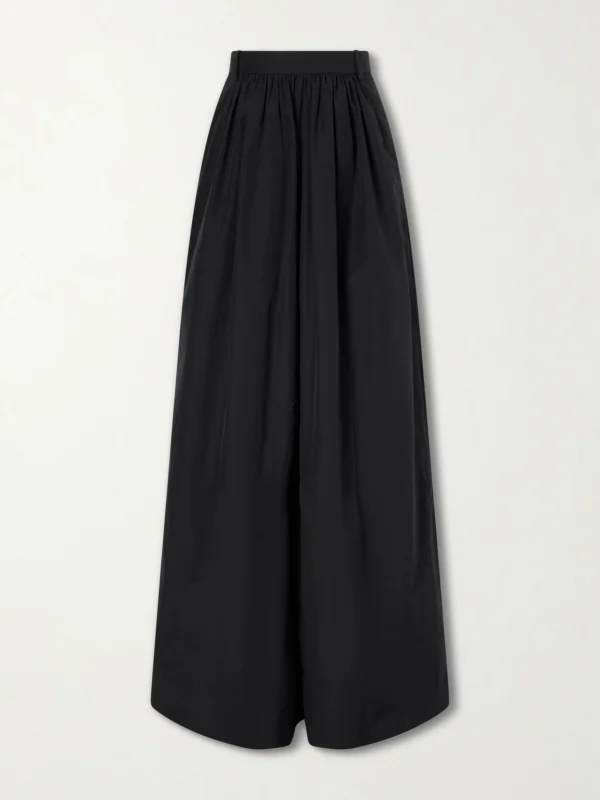 Ralph Lauren Collection Vannesa Pleated Cotton-blend Poplin Wide-leg Pants