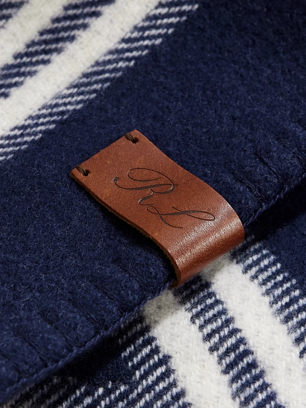 Close-up detail of the Ralph Lauren Home Berken Merino Wool and Cashmere-blend Jacquard Blanket