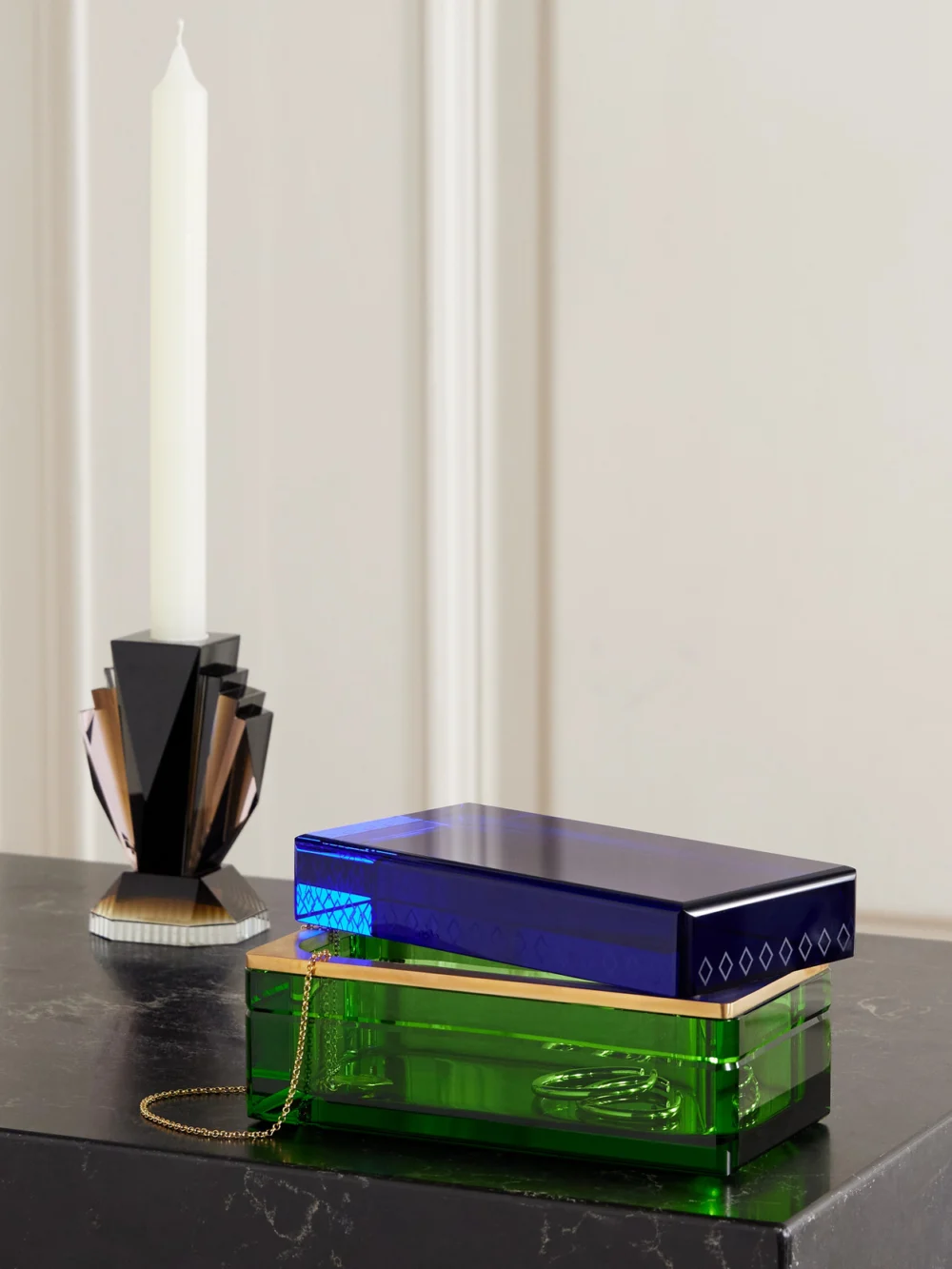 Reflections Copenhagen Crystal Trinket Box, styled view