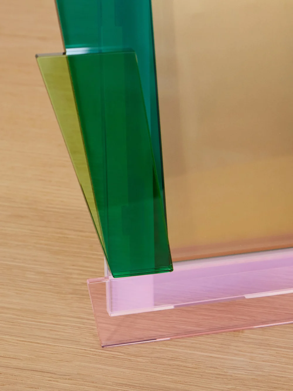 Close-up detail of the Reflections Copenhagen Dearest Crystal and Stainless Steel Frame