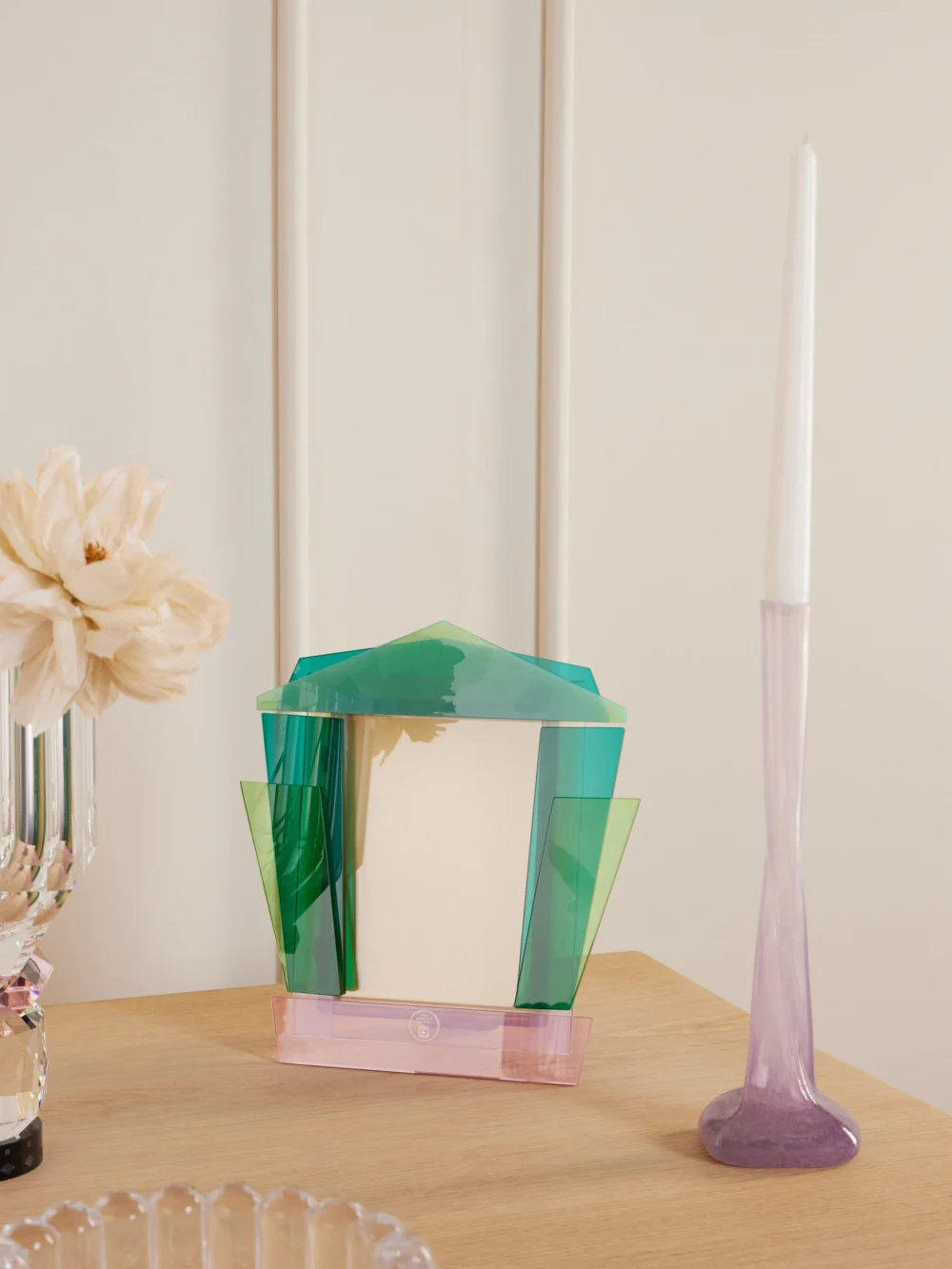 Reflections Copenhagen Dearest Crystal and Stainless Steel Frame, styled view