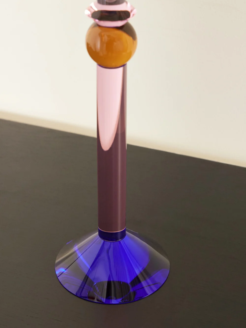 Close-up detail of the Reflections Copenhagen Rosalin Glass Candle Holder