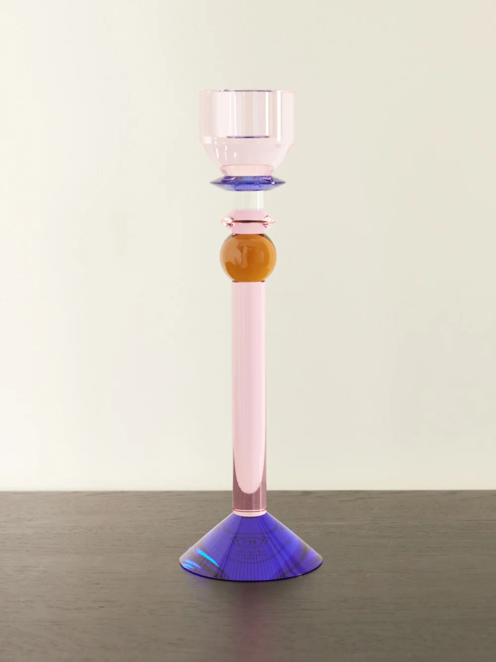 Reflections Copenhagen Rosalin Glass Candle Holder in pink