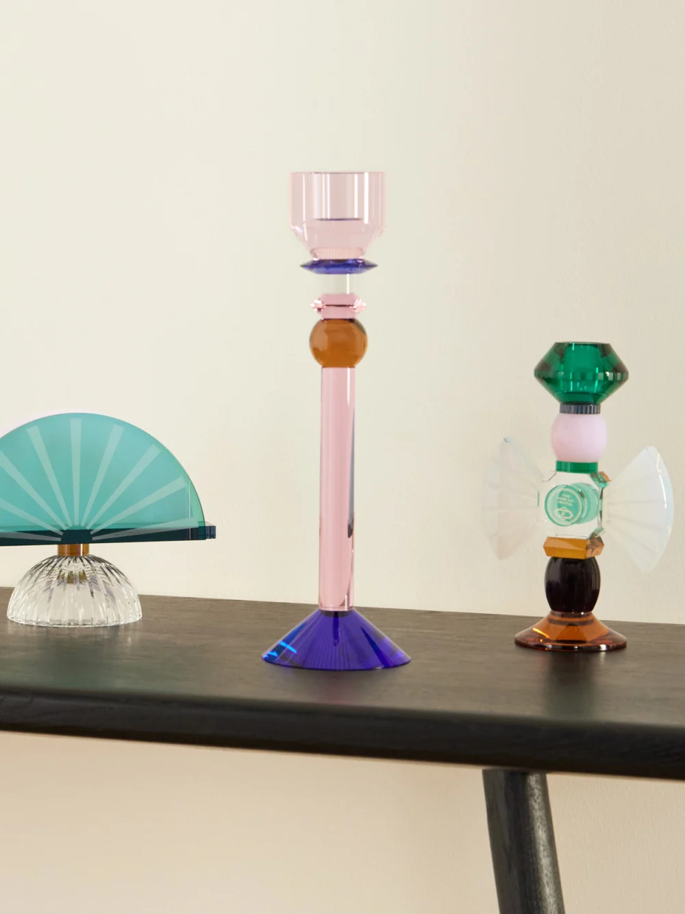 Reflections Copenhagen Rosalin Glass Candle Holder, styled view