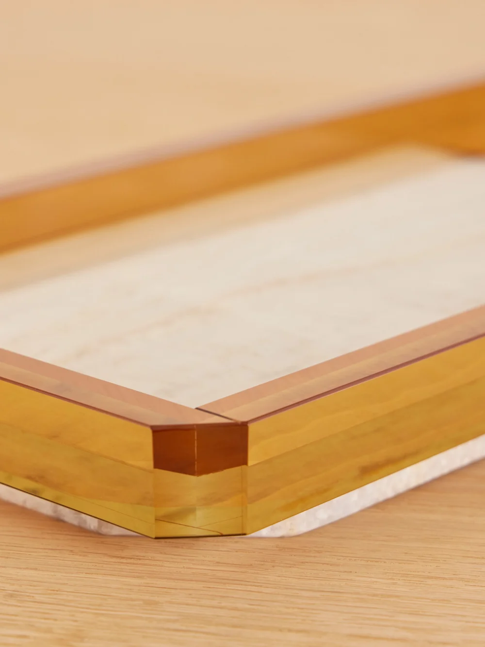 Close-up detail of the Reflections Copenhagen Shadow Crystal and Onyx Tray