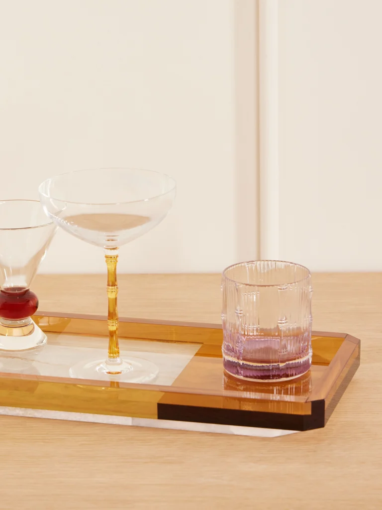 Reflections Copenhagen Shadow Crystal and Onyx Tray