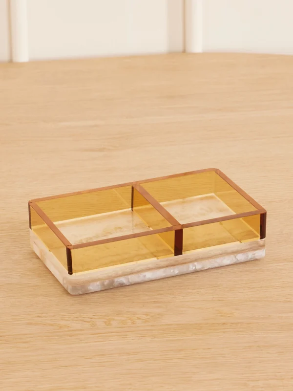Reflections Copenhagen Treasures Crystal and Natural Onyx Tray