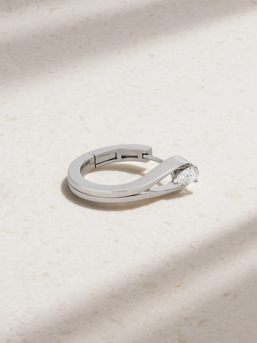 Repossi Serti Inversé 18-karat White Gold Diamond Single Earring