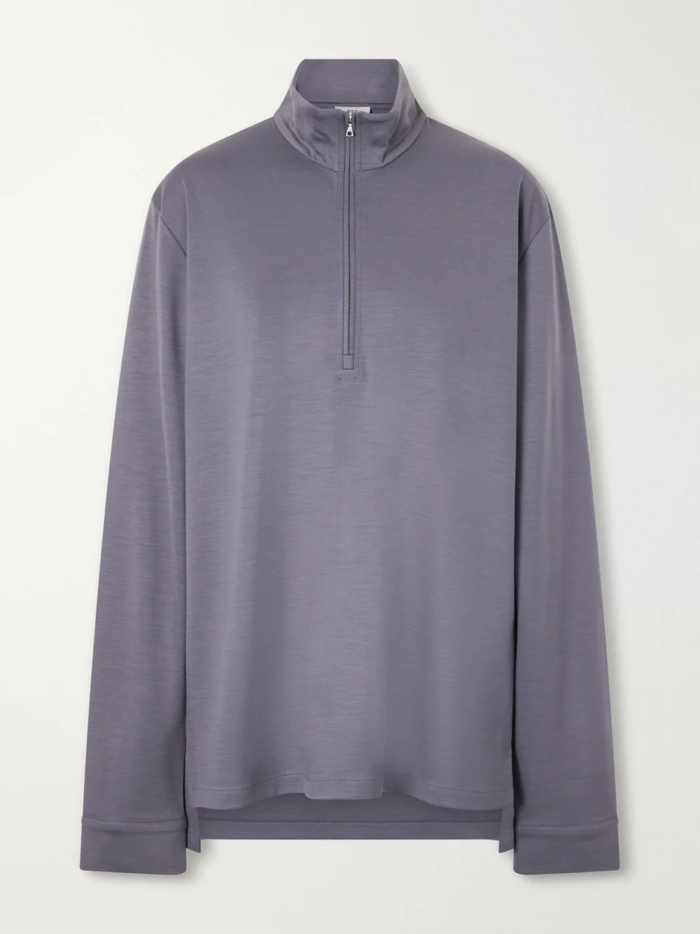 Rier Polar Jogging Virgin Wool Half-zip Sweatshirt in gray
