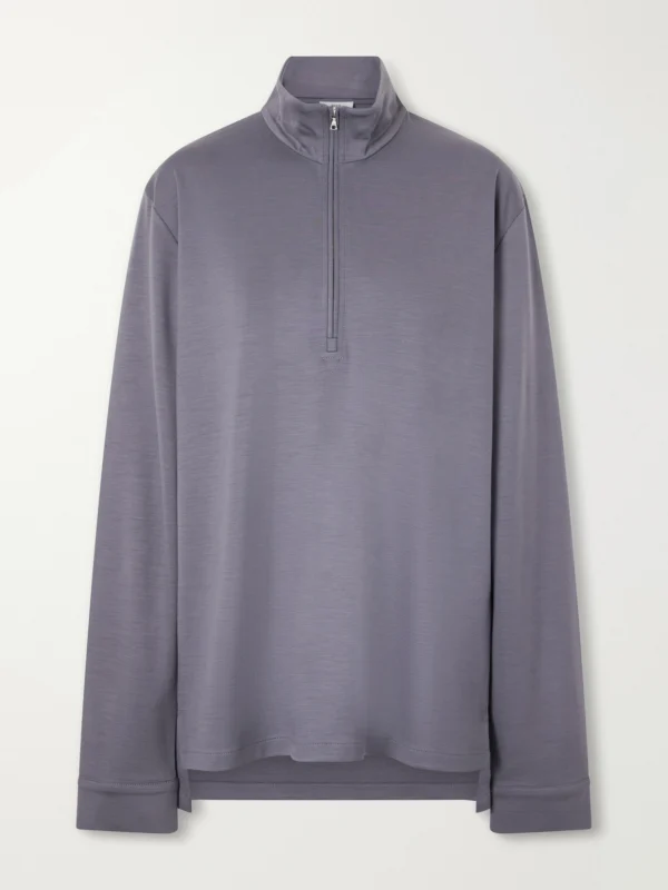 Rier Polar Jogging Virgin Wool Half-zip Sweatshirt