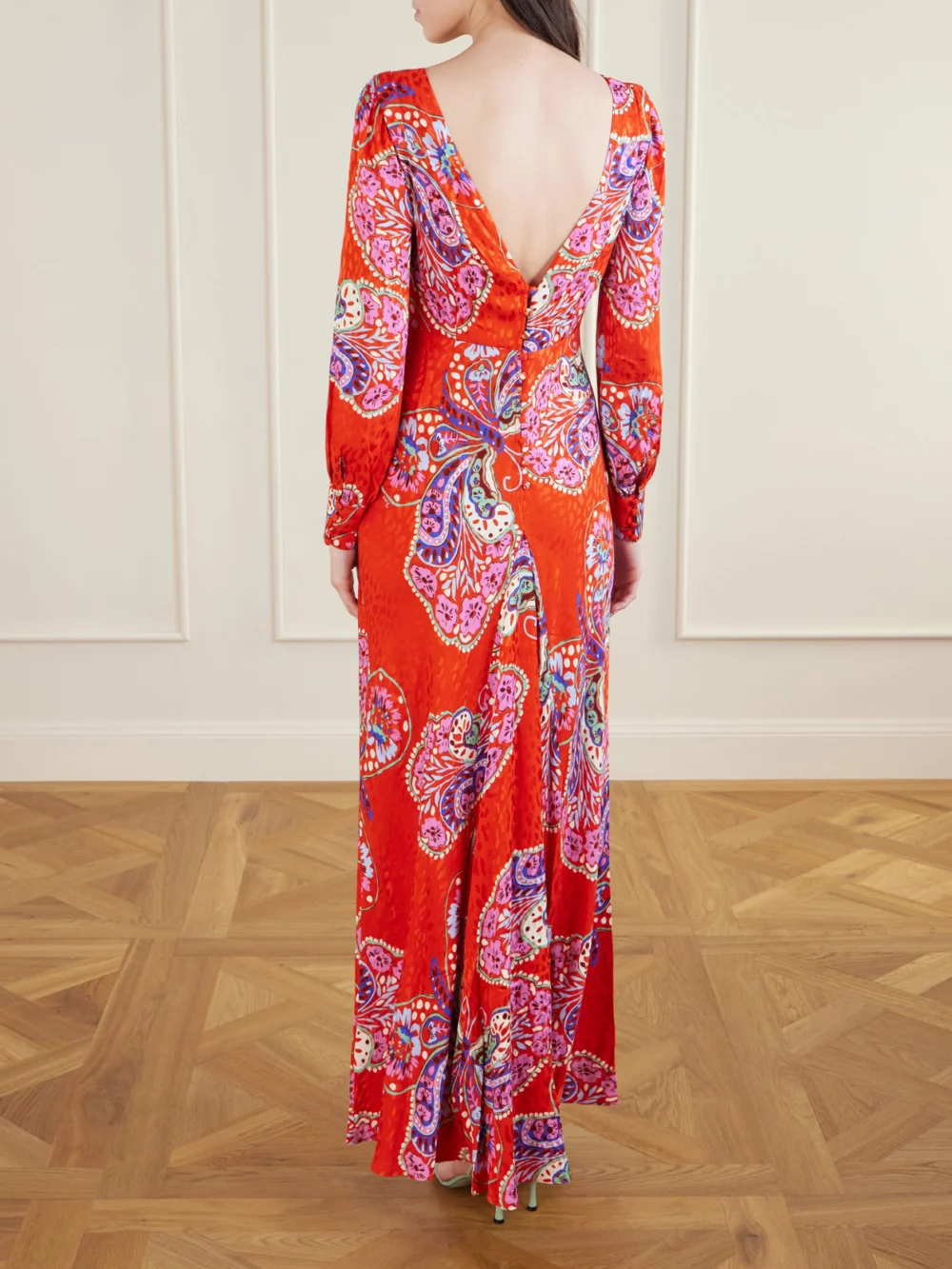 Back view of the Rixo Marni Maxi Dress