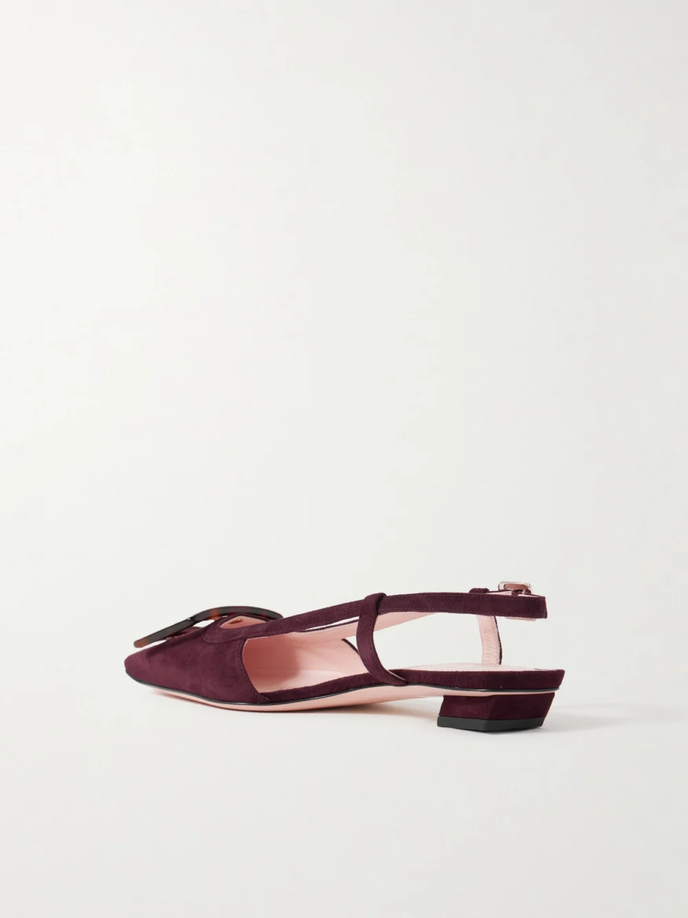 Back view of the Roger Vivier Belle Vivier 25 Suede Pumps