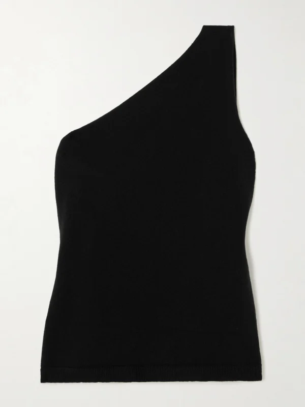 Róhe One-shoulder Draped Cutout Merino Wool-blend Top