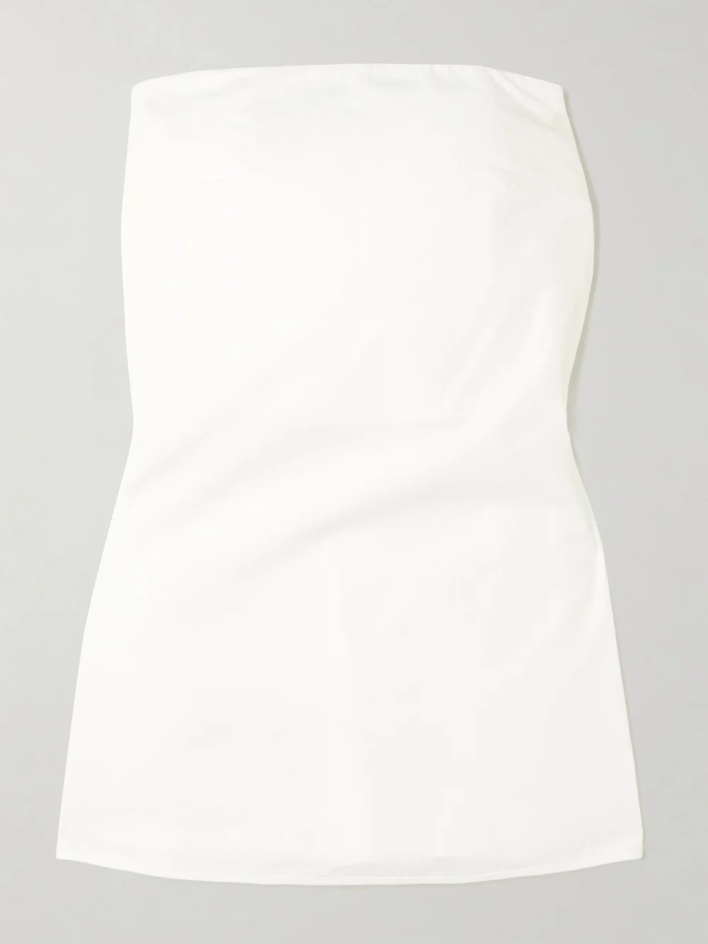 Róhe Peplum Cotton-poplin Bustier Top in white