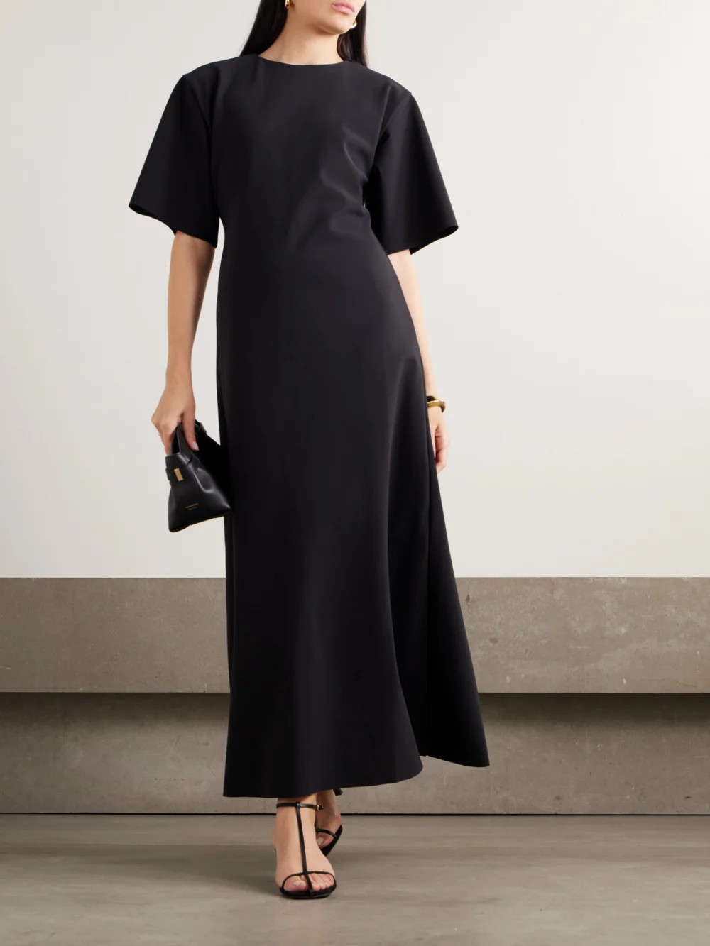 Róhe Recycled Stretch-scuba Maxi Dress, worn by a model
