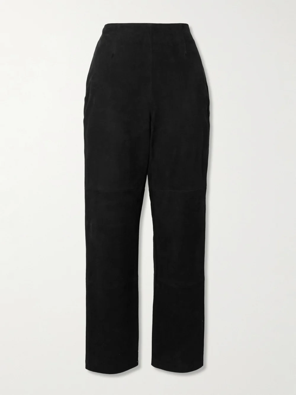 Róhe Suede Straight-leg Pants in black
