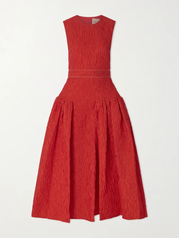 Roksanda Aya Cloqué Midi Dress