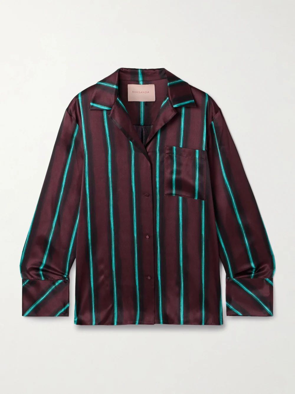 Roksanda Delan Printed Silk-satin Shirt in multi