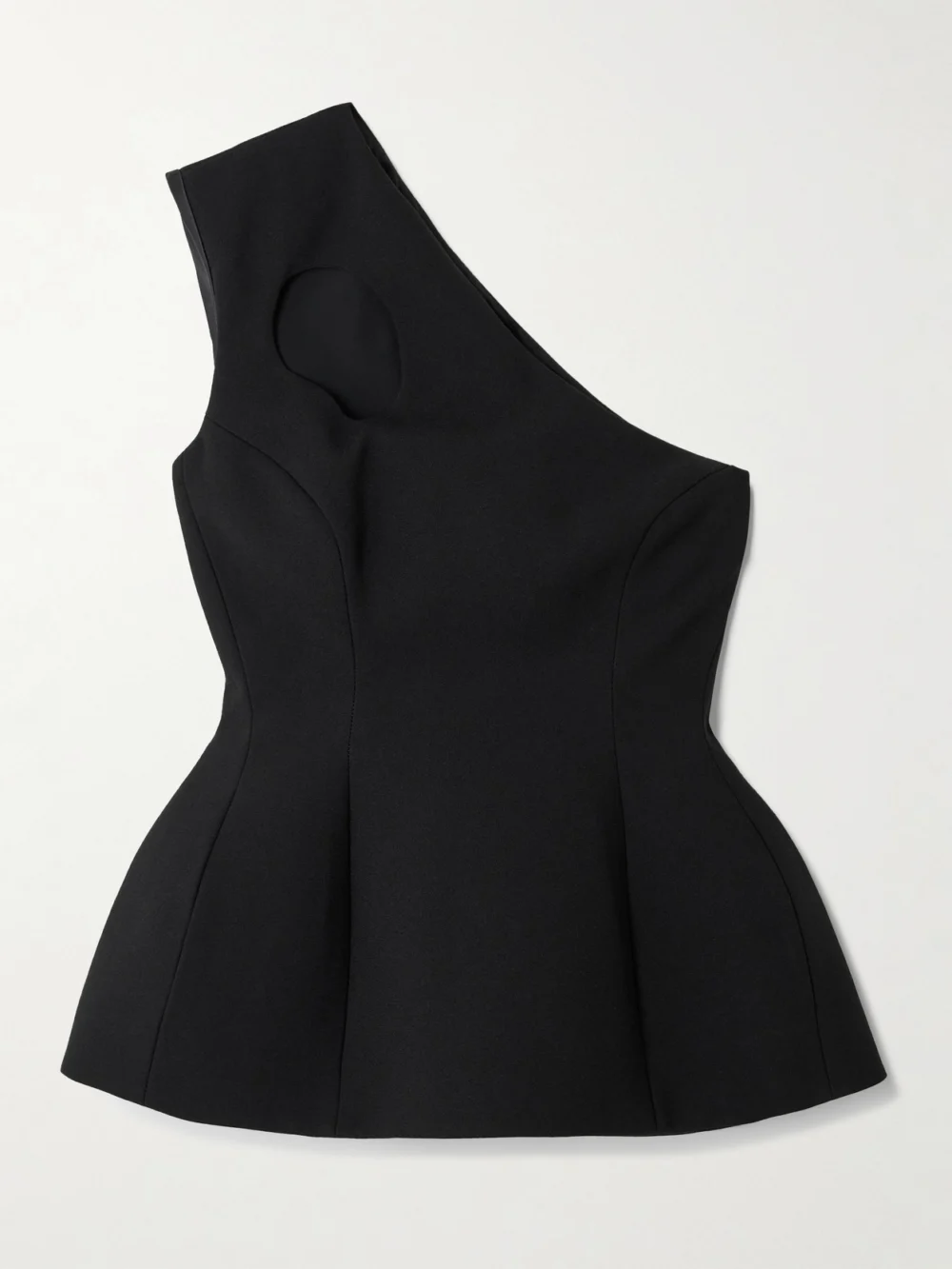 Roksanda Vala One-shoulder Cutout Crepe Top in black